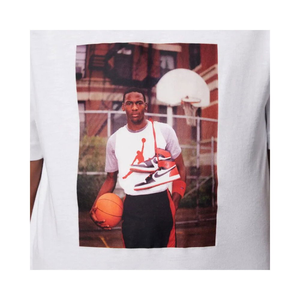 Jordan Big Kids MJ Photo T-Shirt 'White'