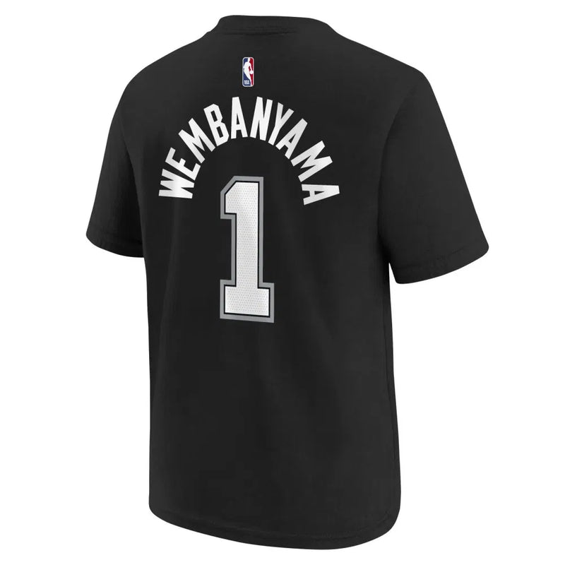 San Antonio Spurs Victor Wembanyama City Edition Kids Nike Name & Number T-Shirt 'Black'