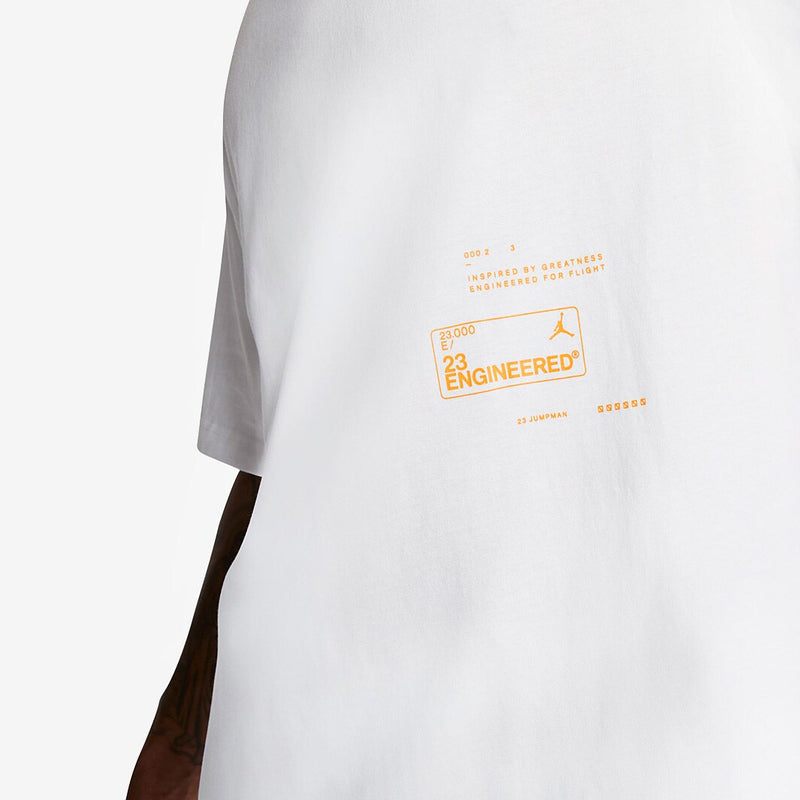 Jordan 23ENG SS Crew Tee HVY 'White/Laser Orange'