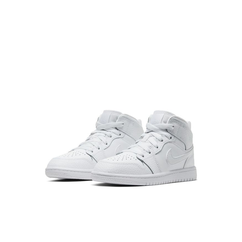 Jordan 1 Mid Little Kids' Shoes (PS) 'White'