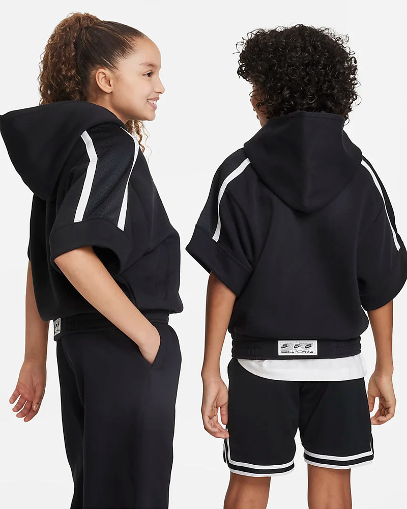 Nike Culture of Basketball Older Kids' (Boys') Short-Sleeve Basketball Hoodie 'Black'