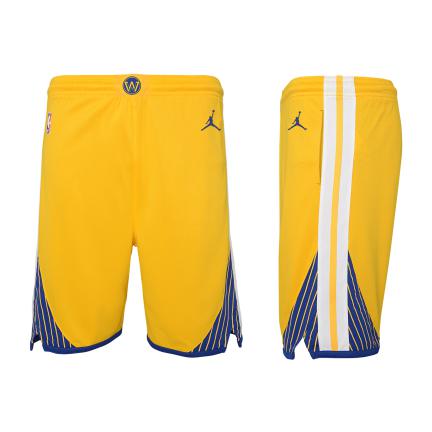 Golden State Warriors Statement Edition 2020 Jordan NBA Swingman Shorts Kids 'Amarillo/Blue'