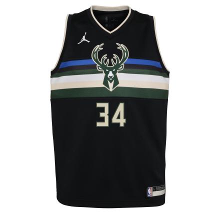 Giannis Antetokounmpo Bucks Statement Edition 2020 Jordan NBA Swingman Jersey Kids 'Black'