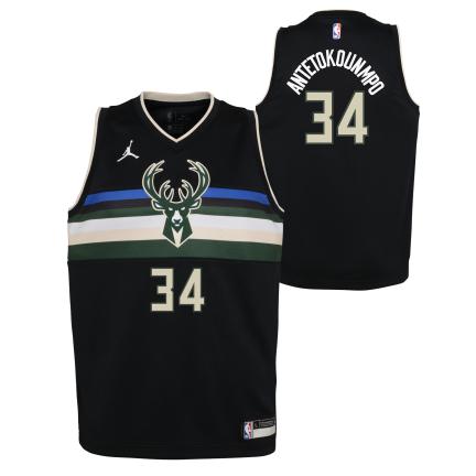 Giannis Antetokounmpo Bucks Statement Edition 2020 Jordan NBA Swingman Jersey Kids 'Black'