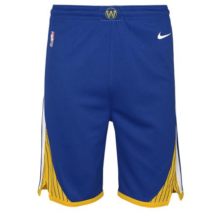 Golden State Warriors Icon Edition 2020 Nike NBA Swingman Shorts Kids 'Blue/Yellow'