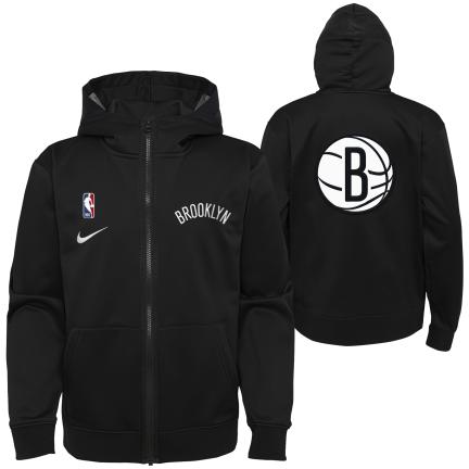 Brooklyn Nets Spotlight Nike Fleece Zip Hoody Kids 'Black'