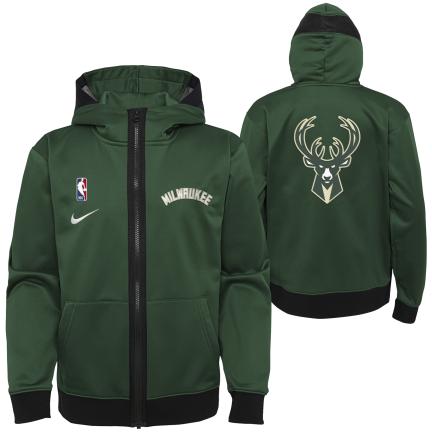 Milwaukee Bucks Spotlight Nike Fleece Zip Hoody Kids 'Green'