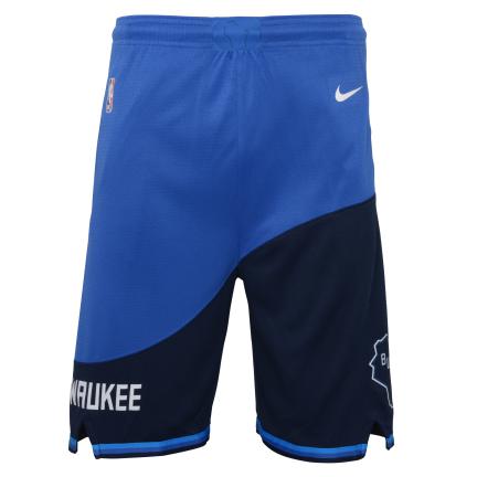 Nike City Edition Swingman Short Kids Milwaukee Bucks 'Blue'