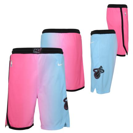 Nike City Edition Swingman Kids Short Miami Heat 'Pink/Blue'