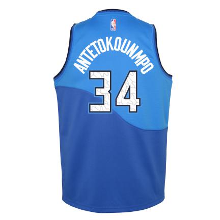 Nike City Edition Jersey Kids Milwaukee Bucks Giannis Antetokounmpo 'Blue'