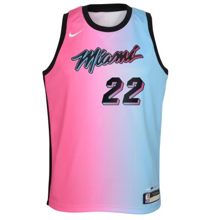 Nike City Edition Jersey Kids Miami Heat Jimmy Butler 'Pink/Blue'