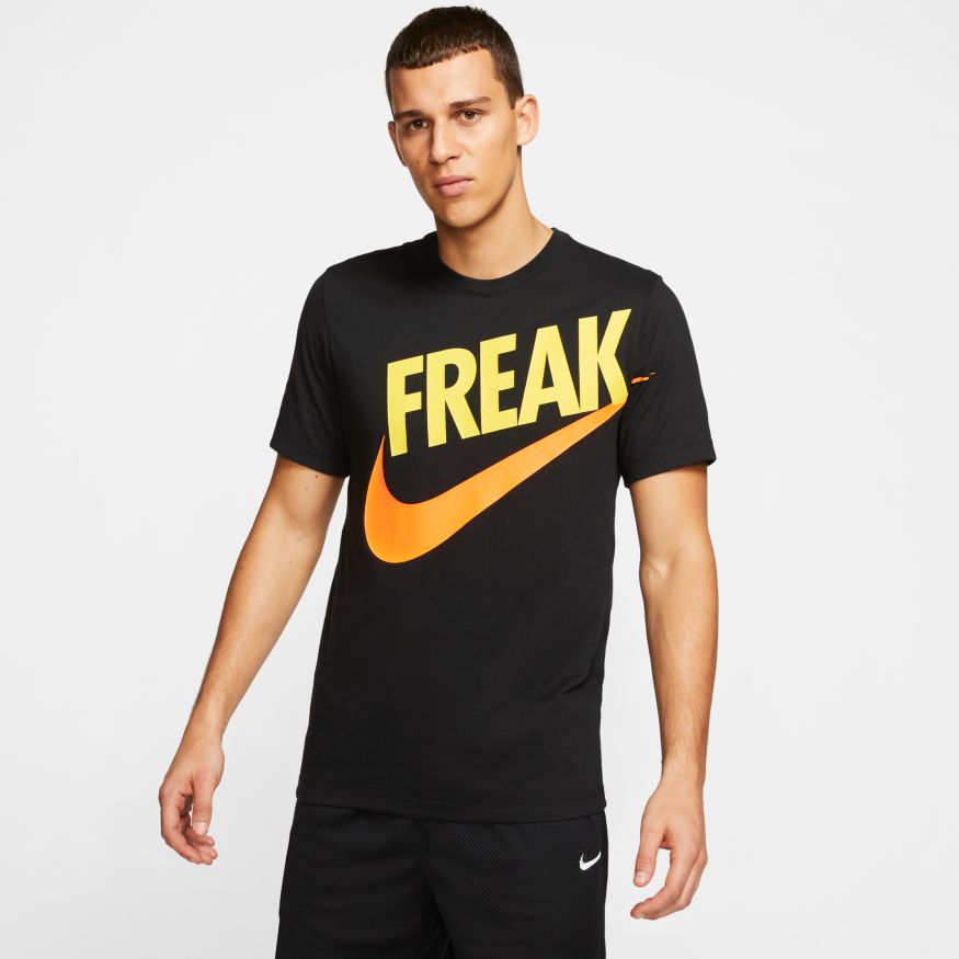 Giannis Antekokounmpo nk dry freak tee - black/total orange