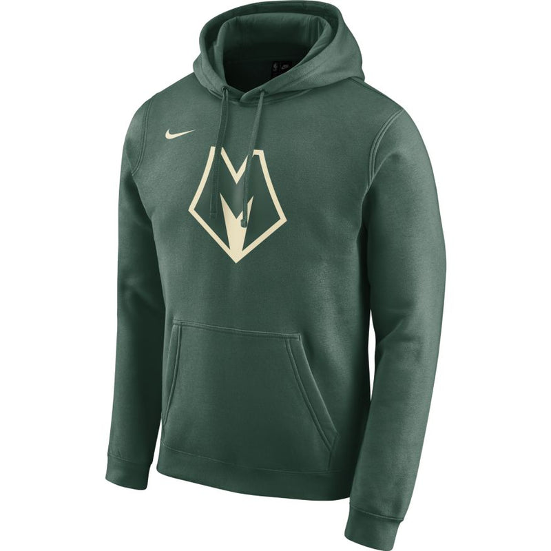 Nike Milwaukee Bucks Logo NBA Hoodie City Edition 'Fir'