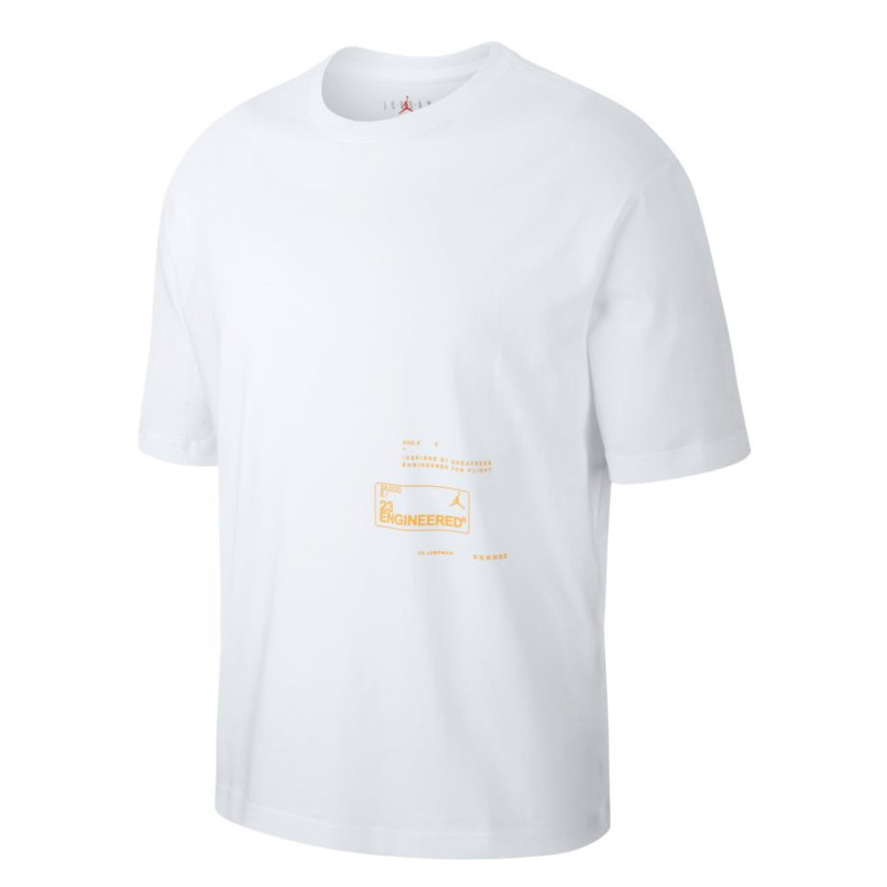 Jordan 23ENG SS Crew Tee HVY 'White/Laser Orange'