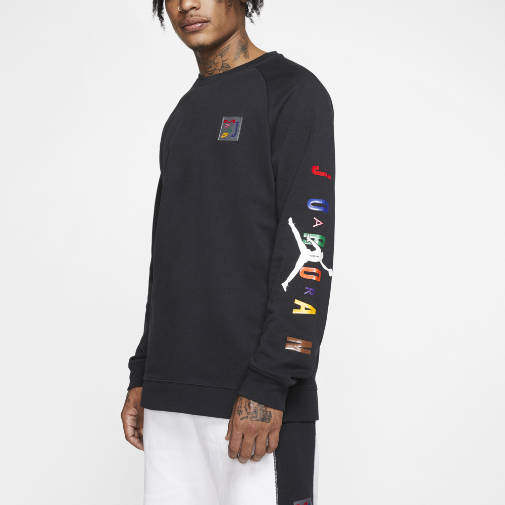 Jordan Sport DNA Men's Fleece Crew 'Black/Multi'