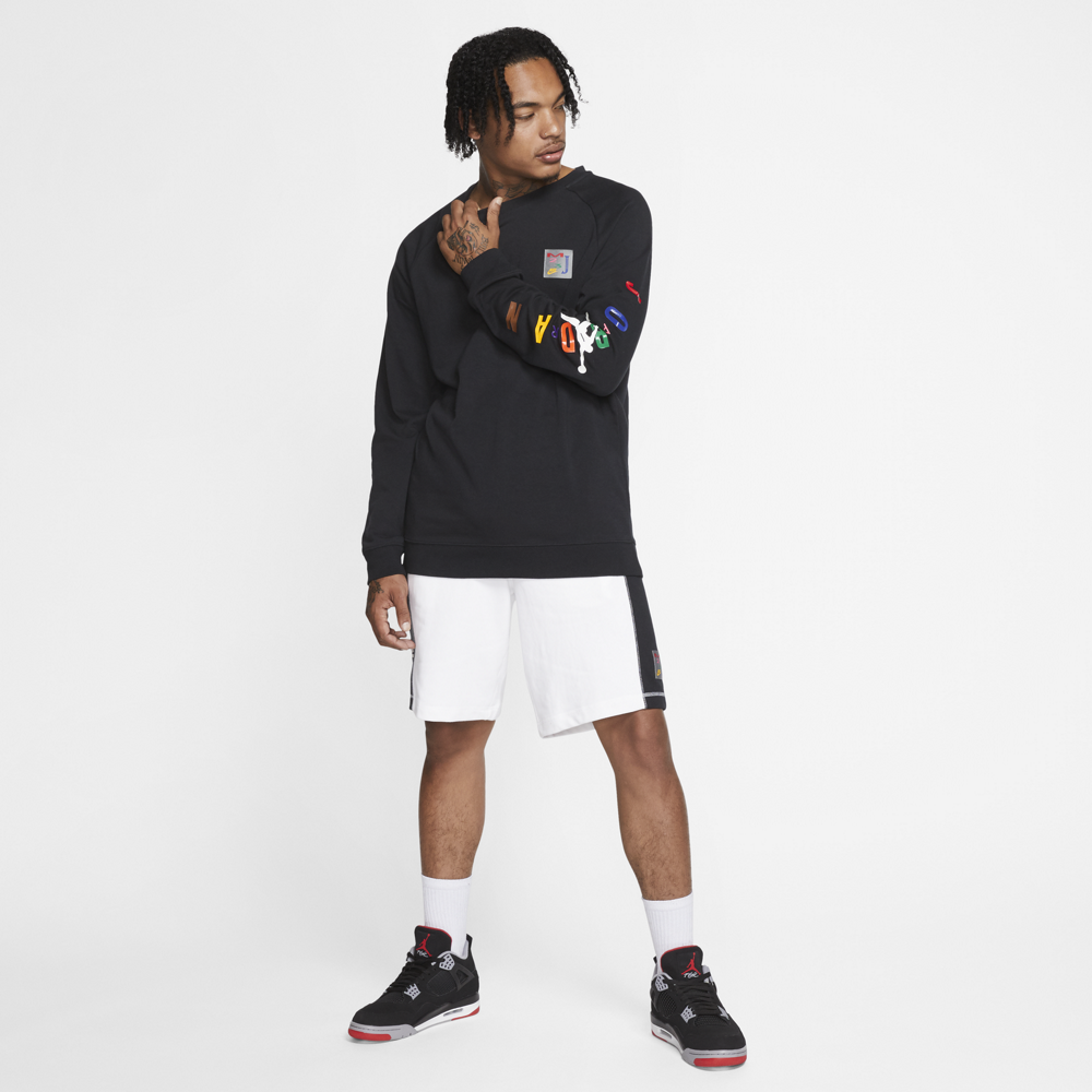 Jordan Sport DNA Men's Fleece Crew 'Black/Multi'