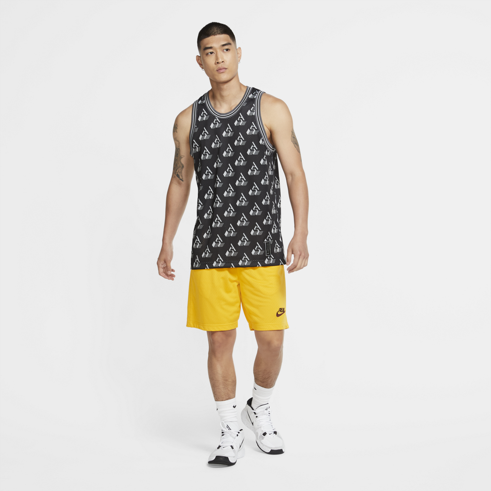 Giannis Men's Sleeveless Printed Top 'Black/White'