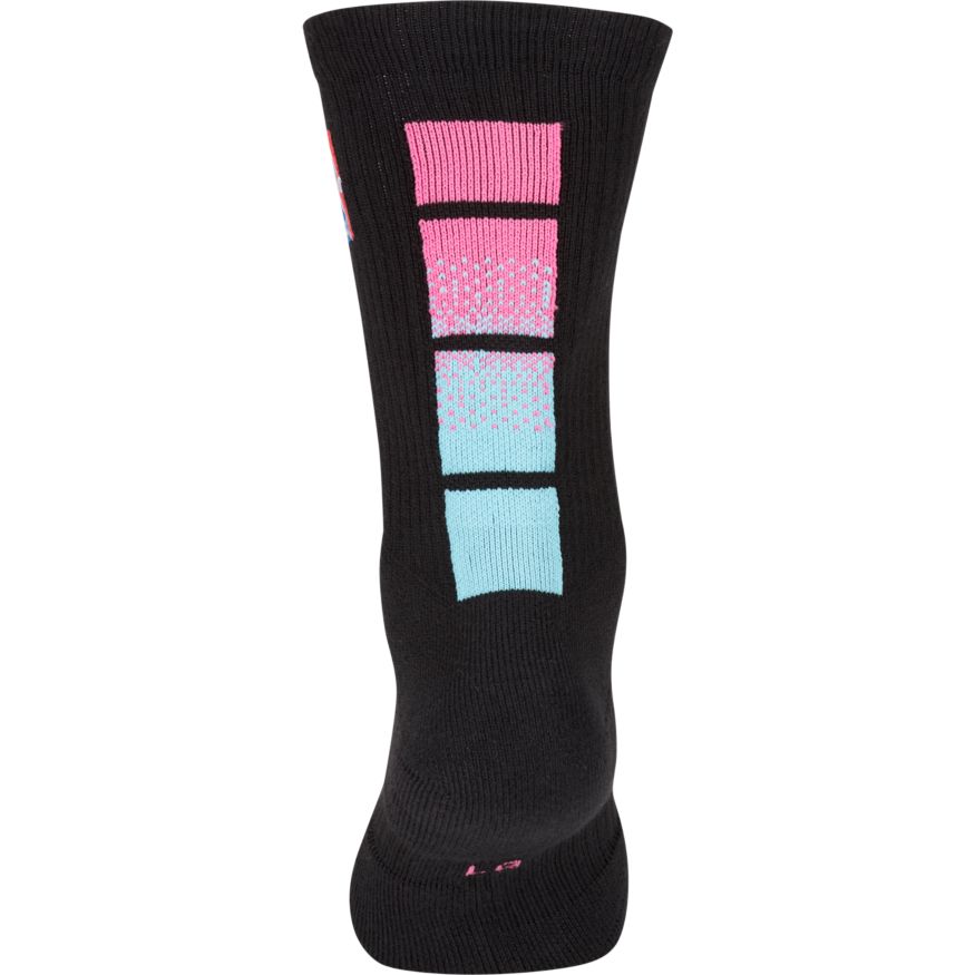 Miami Heat City Edition Nike Elite NBA Crew Socks 'Black/Fuschia'