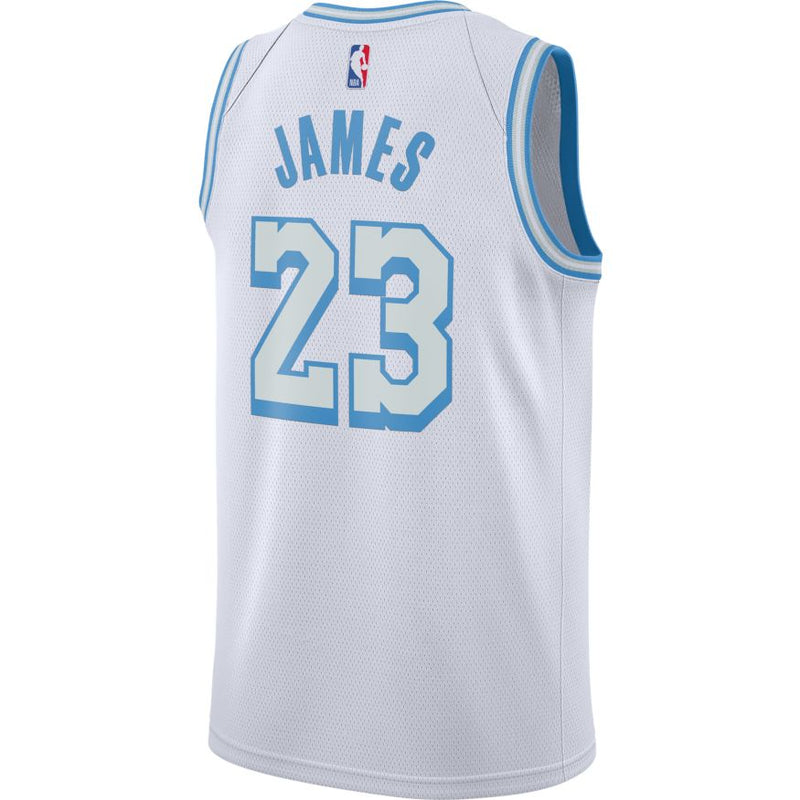 LeBron James Los Angeles Lakers City Edition Nike NBA Swingman Jersey 'White/Coast'