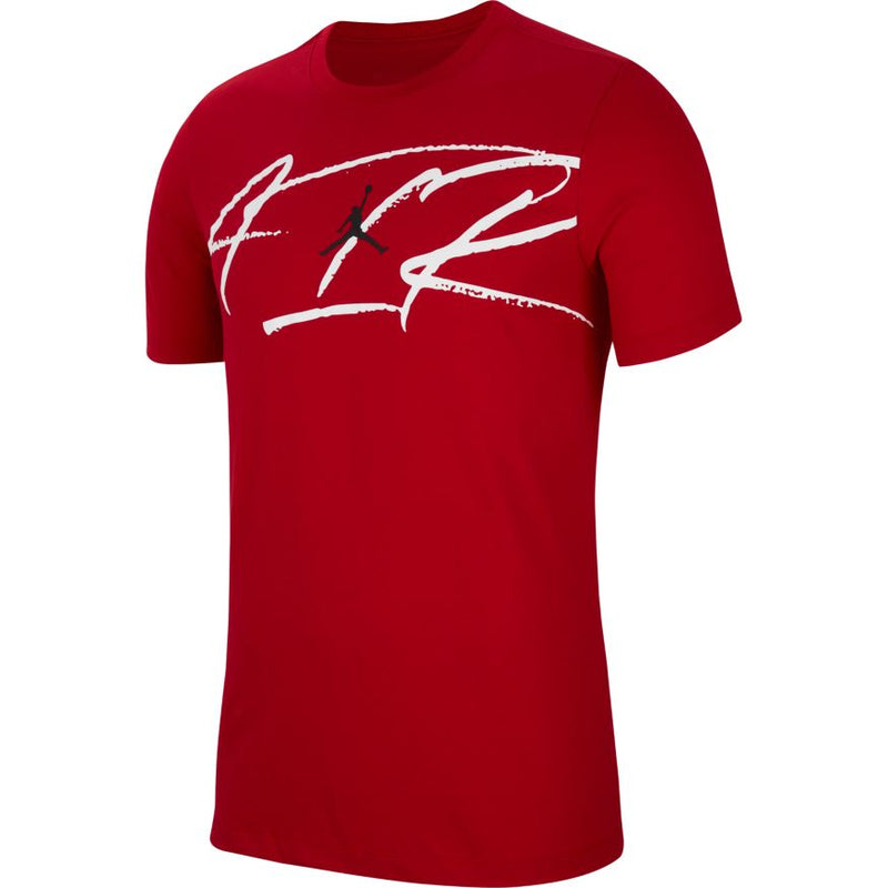 Jordan Dri-FIT Air Script Men's Short-Sleeve Crew 'Red/White'Black'