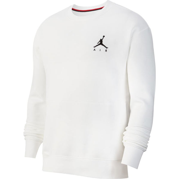 Jordan Jumpman Air Men's Fleece Crew Sweatshirt 'White/Black' L  WHITE/WHITE/BLACK