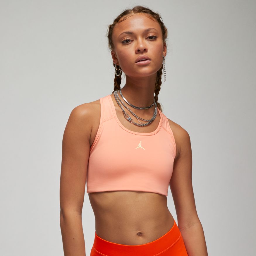 Jordan Jumpman Women's Medium-Support 1-Piece Pad Sports Bra 'Bliss/Citrus'