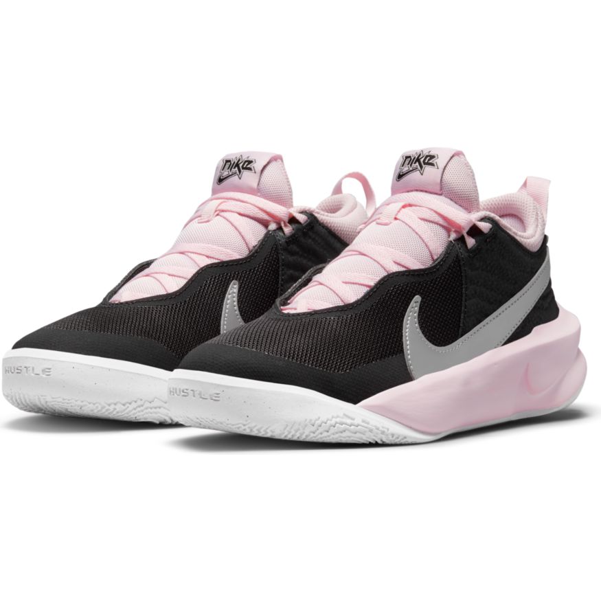 Nike Team Hustle D 10 Big Kids' Basketball Shoes (GS) 'Black/Pink/White'