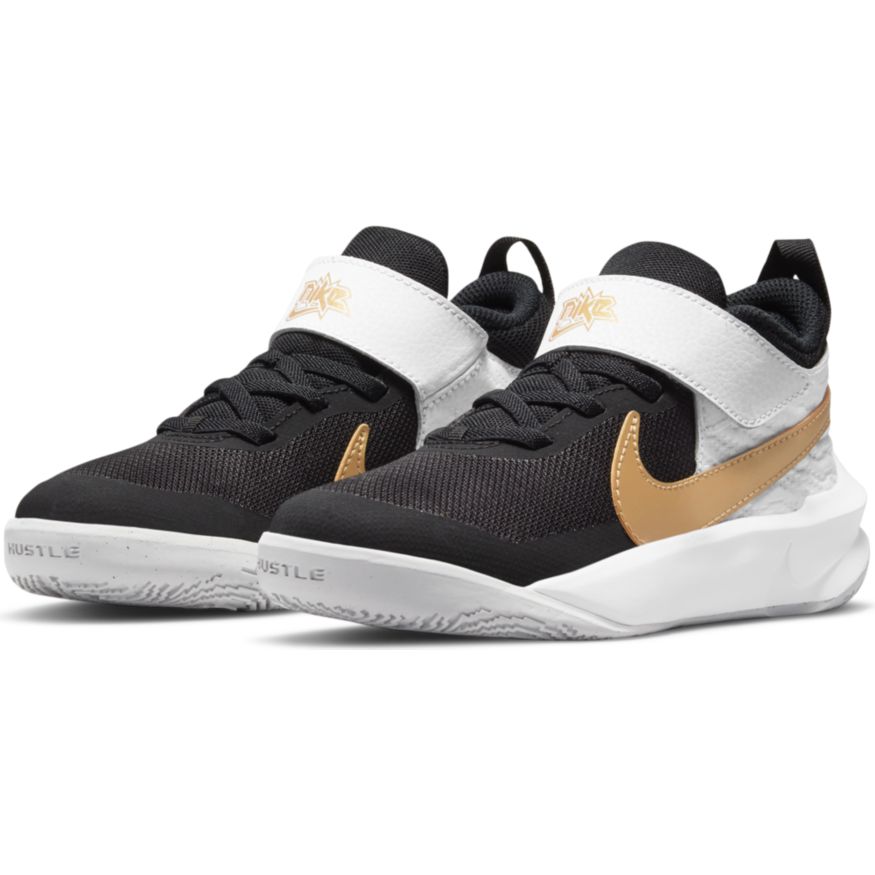 Nike Team Hustle D 10 Little Kids' Shoes (PS) 'Black/Gold/White'