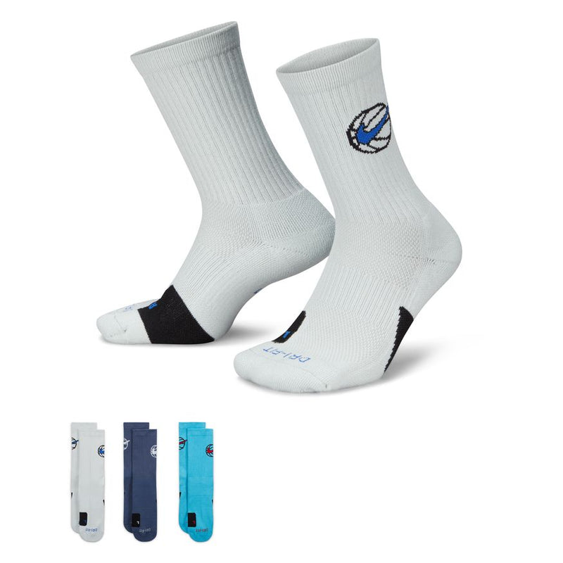 Nike Everyday Crew Basketball Socks (3 Pair) 'Multi'