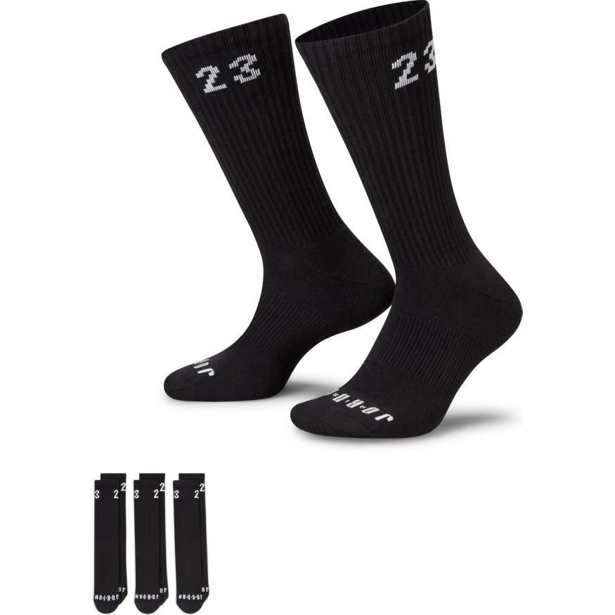 Jordan Essentials Crew Socks (3 Pairs) 'Black/White'