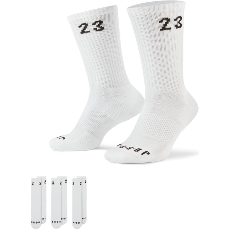 Jordan Essentials Crew Socks (3 Pairs) 'White/Black'