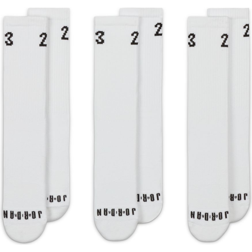 Jordan Essentials Crew Socks (3 Pairs) 'White/Black'