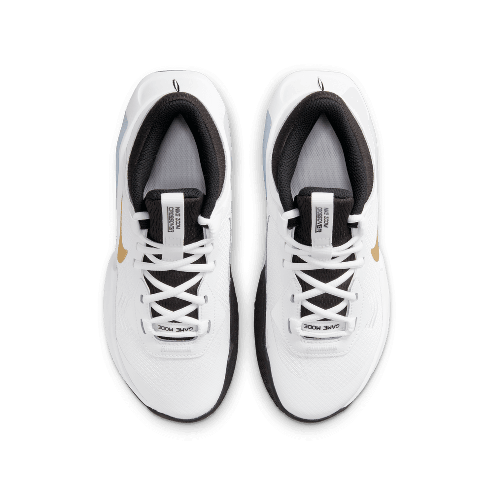 Nike Air Zoom Crossover Older Kids' Basketball Shoes 'White/Black/Gold'