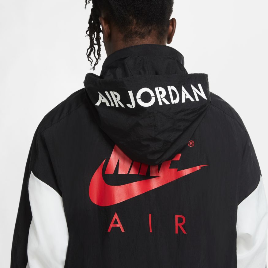 Jordan AJ4 Men's Lightweight Jacket 'White/Black/Red'