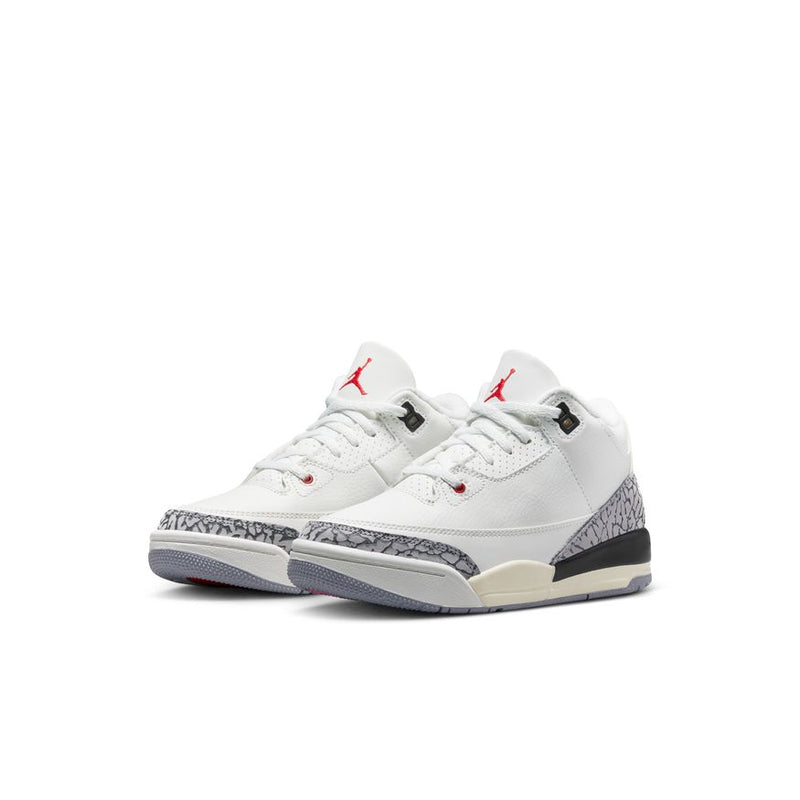 Jordan 3 Retro Little Kids' Shoes (PS) 'White/Red/Cement'