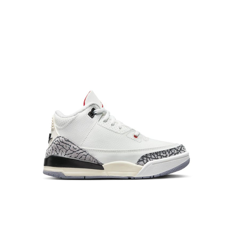 Jordan 3 Retro Little Kids' Shoes (PS) 'White/Red/Cement'