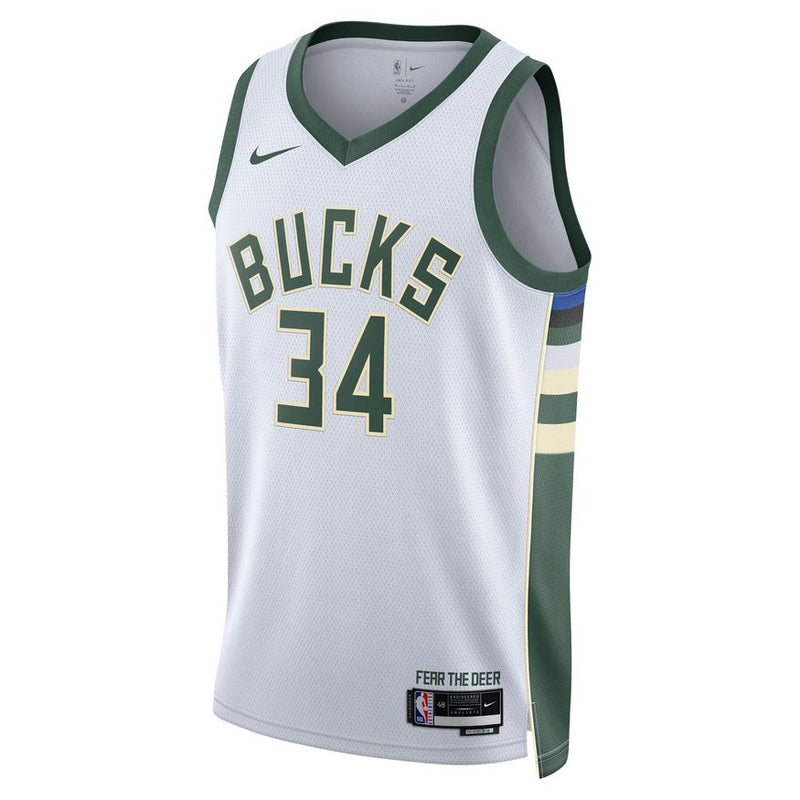 Giannis Antetokounmpo Milwaukee Bucks Association Edition 2022/23 Nike Dri-FIT NBA Swingman Jersey 'White'