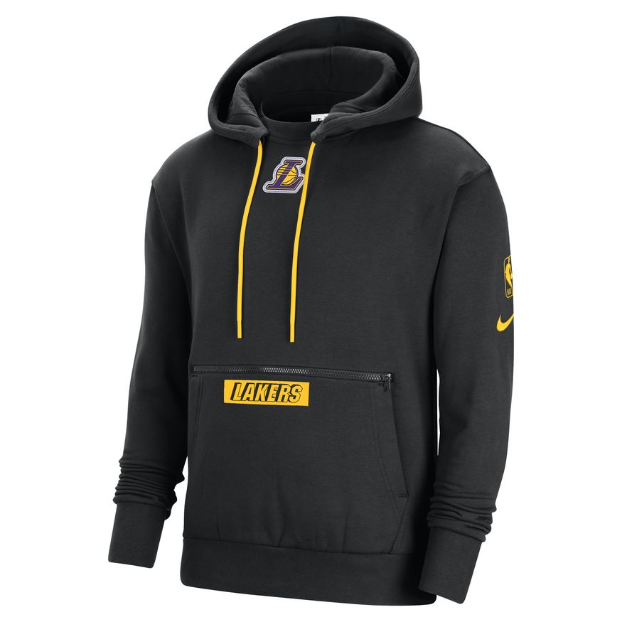 Los Angeles Lakers Courtside Men's Nike NBA Fleece Pullover Hoodie 'Black'