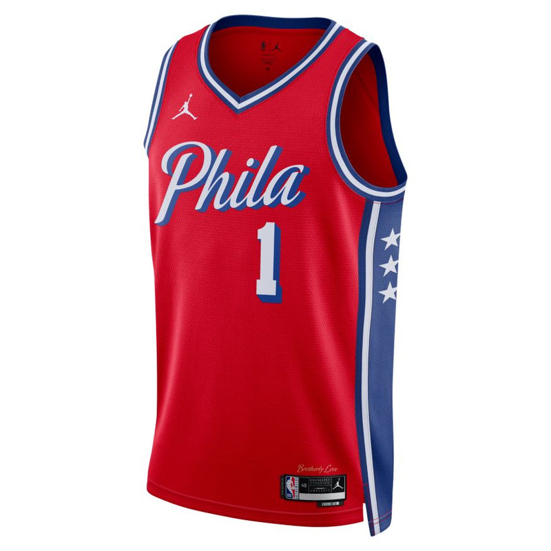 James Harden Philadelphia 76ers Statement Edition Jordan Dri-FIT NBA Swingman Jersey 'Red(