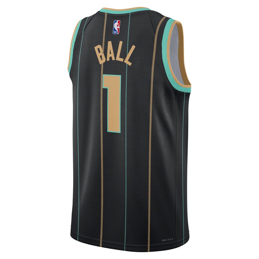 Lamelo Ball Lamelo Ball Charlotte Hornets City Edition Jordan Dri-FIT NBA Swingman Jersey 'Black'