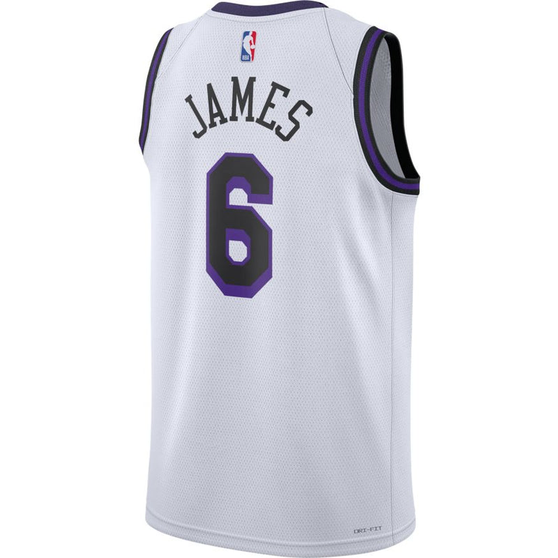 LeBron James Los Angeles Lakers City Edition Nike Dri-FIT NBA Swingman Jersey 'White'