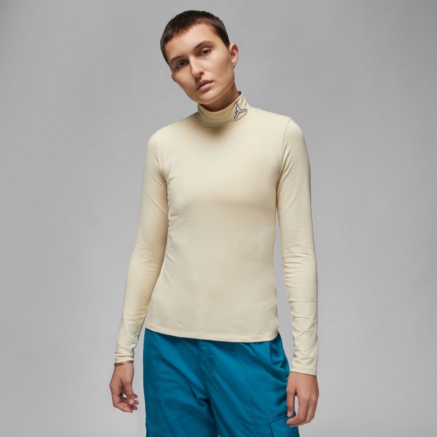 Jordan Flight Women's Mock Neck Long-Sleeve Top 'Beach'