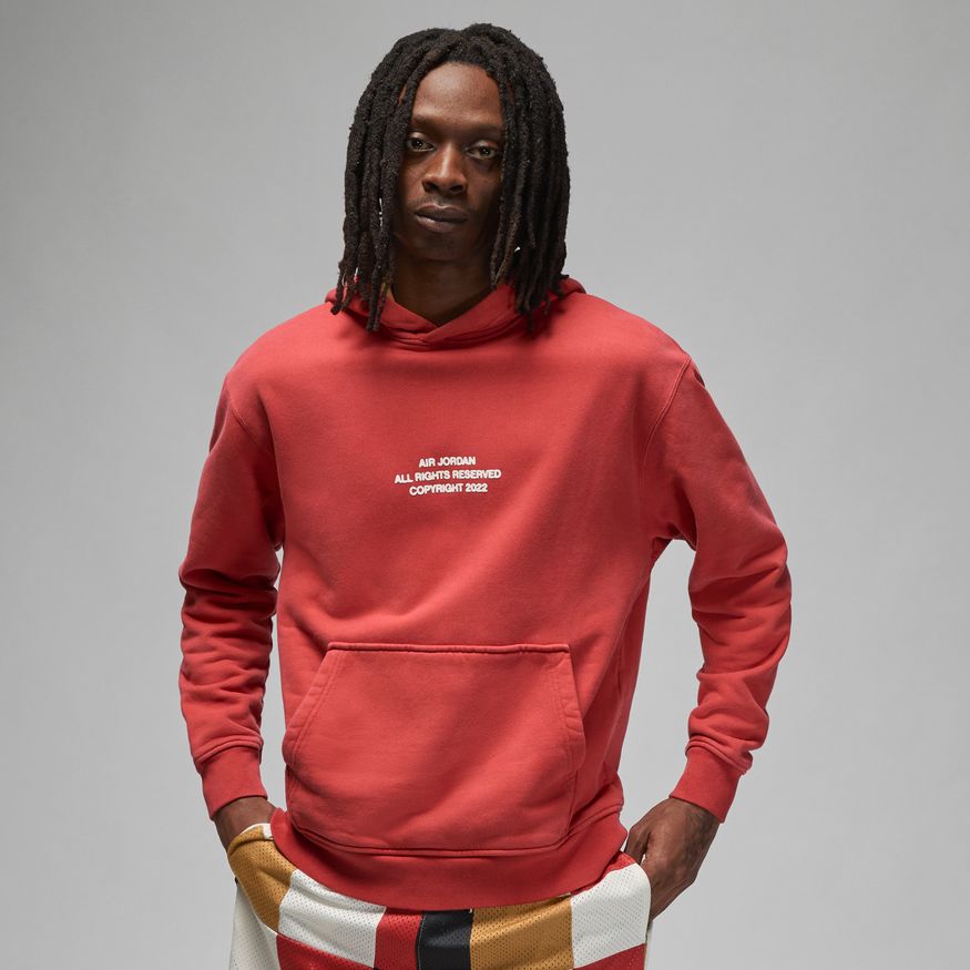 Jordan Flight Heritage Men's Fleece Pullover 'Red Clay'