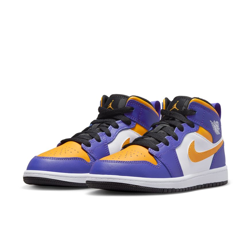 Jordan 1 Mid Little Kids' Shoes (PS) 'Concord/White/Taxi'