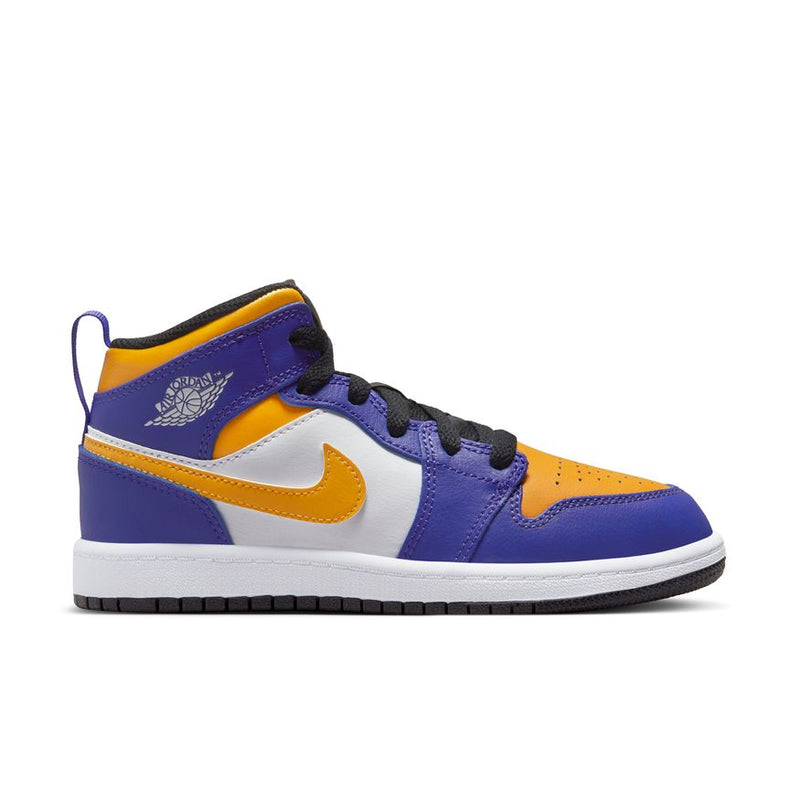 Jordan 1 Mid Little Kids' Shoes (PS) 'Concord/White/Taxi'