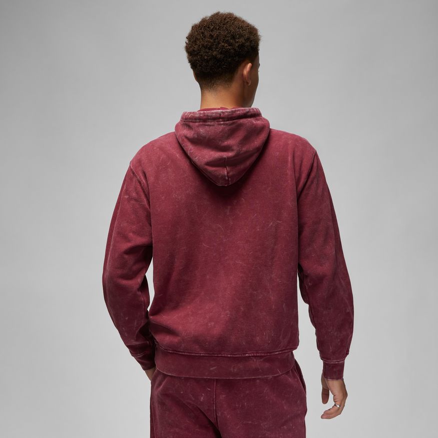 Jordan Essentials Men's Washed Fleece Hoodie 'Cherrywood Red'