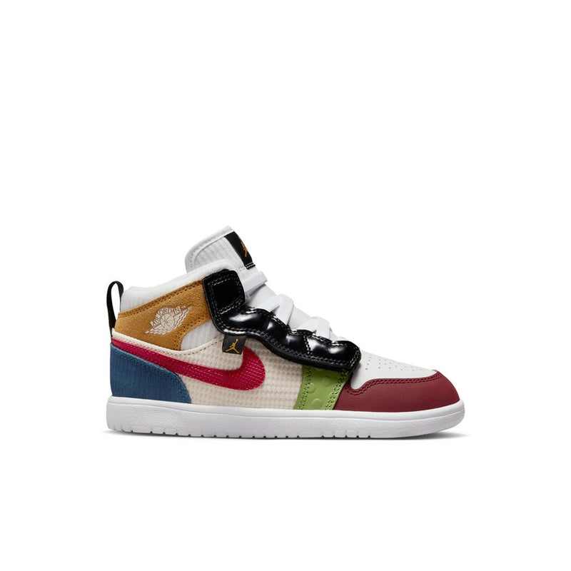 Jordan 1 Mid Alt SE Little Kids' Shoes 'White/Red/Black/Pearl'