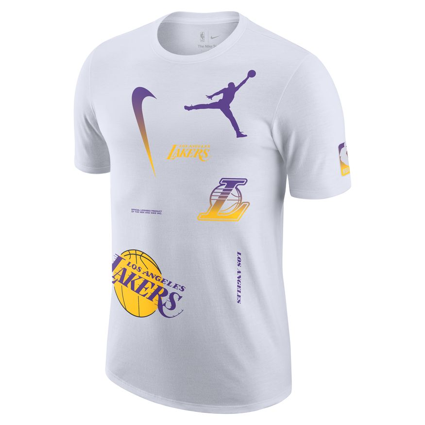 Los Angeles Lakers Courtside Statement Edition Men's Jordan Max90 NBA T-Shirt 'White'