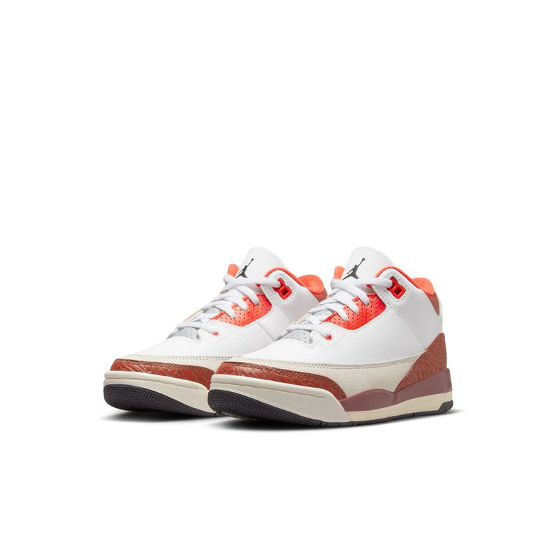 Jordan 3 Retro SE Little Kids' Shoes (PS) 'White/Black/Stone/Orange'