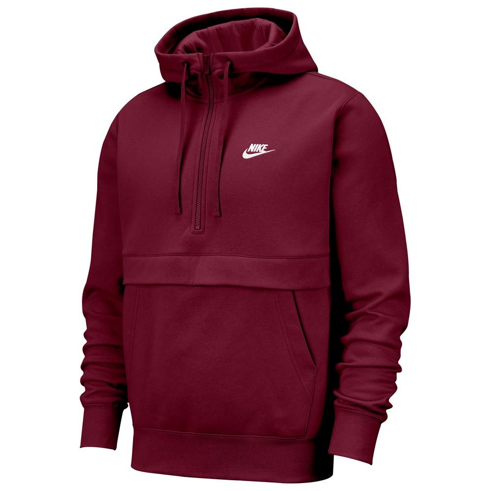 Nike Sportswear Club Fleece Men's 1/2-Zip Hoodie 'Beetrot/White'
